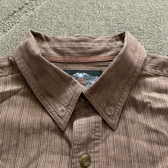 Harley-Davidson Striped Button Down Shirt - Picture 3 of 8